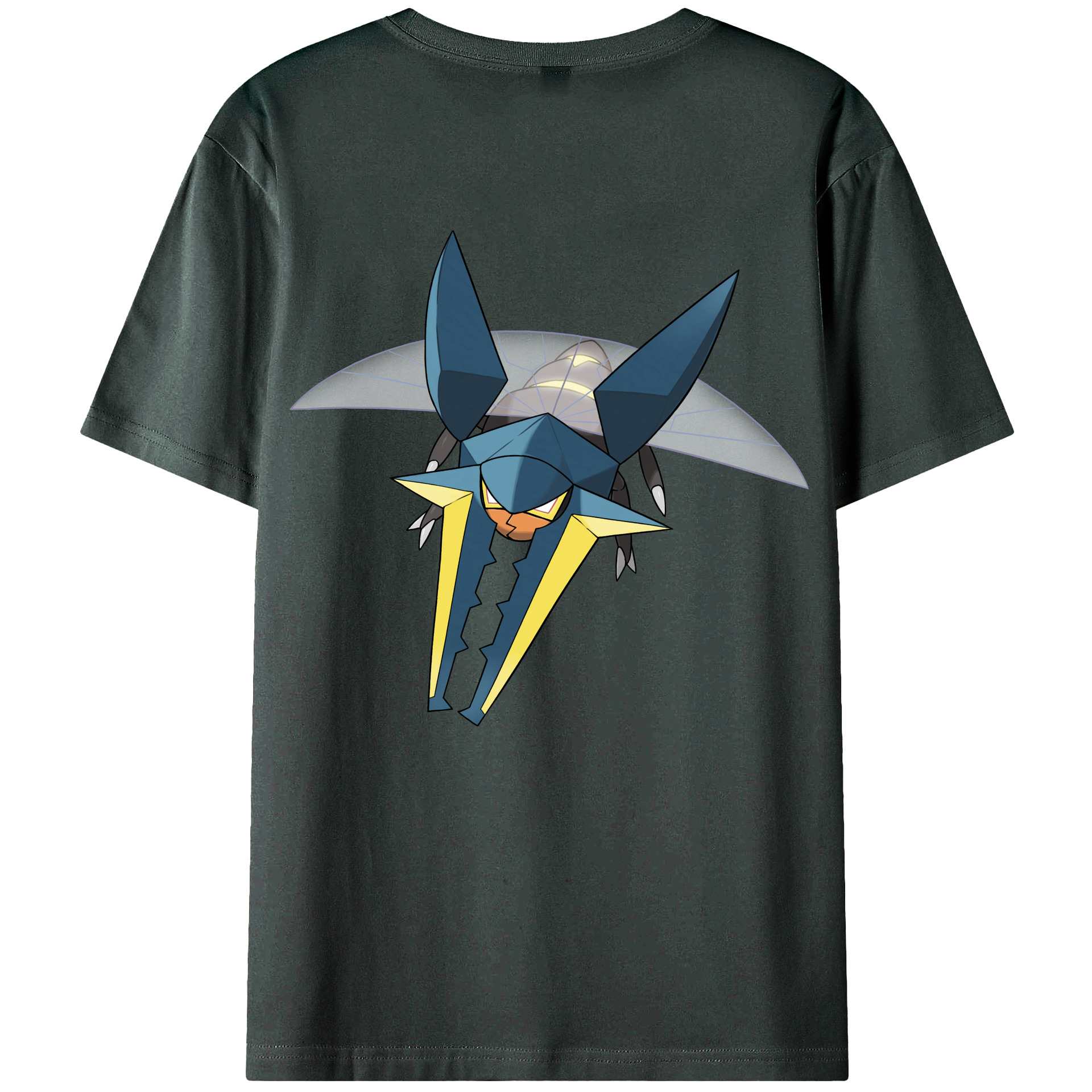 （画像用） ポケットモンスター Pokémon 綿100％ メンズ半袖Tシャツ（バックプリント） 通気性